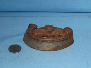 Antique/vtg Mini Salesman ' S Sample Sad Iron Cast Iron Spring Clip Parts photo