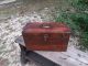 Vintage Wooden Tool Chest Wood Box Instrument Case Old Primitives photo 9
