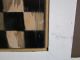 Vintage Checkerboard On Old Wood.  White Frame/black & Beige.  Take A Look. Primitives photo 2