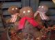 Gathering Of Prim Handmade Gingerbread Men - Vintage Funnel Cake Pan With Handle Primitives photo 1