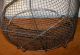 Early 1900 ' S Crimped Wire Basket,  Unique Form,  Produce Carrier,  Mint Condition Metalware photo 3