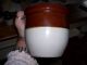 Unusually Shaped Covered Stoneware Crock / Grease Jar,  Nr Primitives photo 1