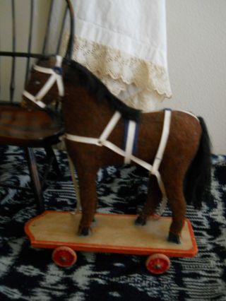 Vintage Pull Toy Horse photo