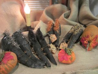 Four Pairs Of Olde Witch Shoes - Halloween - Bowl Fillers Or Ornies photo