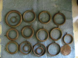 Lot 17 Assorted Antique Hollow Rings & Watch Parts - See Details photo