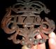 Antique 1770 Revolutionary War Primitive Folk Art Iron Work Badges Initials Vafo Primitives photo 6