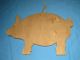 Vintage Hand Painted Wood/wooden Pig Cutting Board/wall Decoration Primitives photo 5