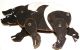 Vintage Hand Painted Articulated Black And White Pig (1930s) Primitives photo 3