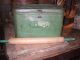 Olde Primitive Antique Vintage Green Tin Bread Box And Rolling Pin Primitives photo 2