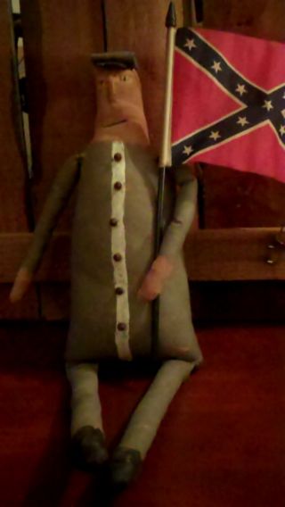 Primitive Confederate Civil War Soldier photo