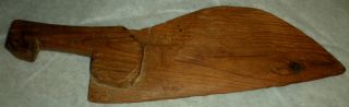 Antique C1850 Amish Primitive Folk Art Carved Butter Knife Hex Sign Carving Vafo photo