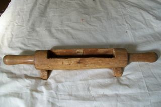 Antique Rolling Pin Hollowed Out,  Made Into Old Salt Box Unique Lqqk photo
