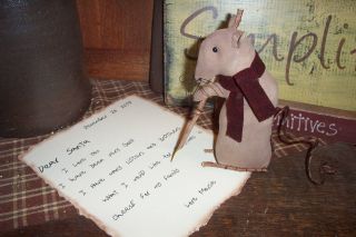 ♥ Primitive Mouser Writing A Letter To Santa ♥rcp♥ photo