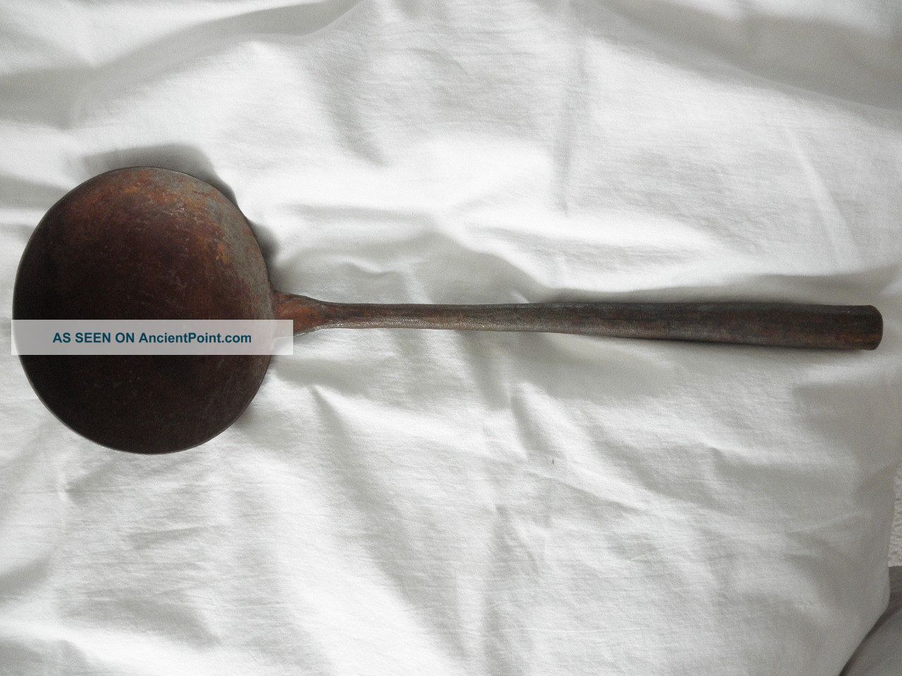 Antique 18th - 19th Century Wrought/hand - Forged Iron Spool Ladle Primitives photo