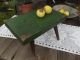 19 Century Antique Wooden Handmade Small Rustic Bench Folk Art Paint Primitives photo 11