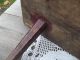 19 Century Antique Wooden Handmade Small Rustic Bench Folk Art Paint Primitives photo 5