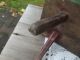 19 Century Antique Wooden Handmade Small Rustic Bench Folk Art Paint Primitives photo 6