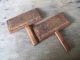 Antique 19th C.  Pair Wool Carders Sargent & Co.  New York Spinning Weaving Tools Primitives photo 1