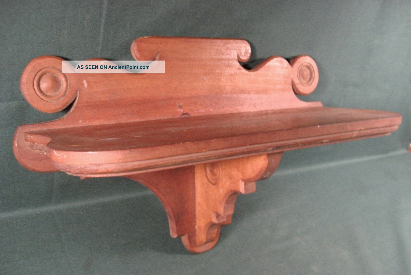 Antique Ornate Maine Pine Wall Shelf Primitives photo