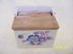Antique Flower Scene Salt Box With Wooden Lid Primitives photo 1