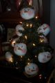 ♥ Primitive Wynter - Thyme Snowman Ornies Tree With White Lights & Berries ♥rcp♥ Primitives photo 2