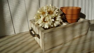 Rustic Wooden Box,  Country Primitive Decor With 