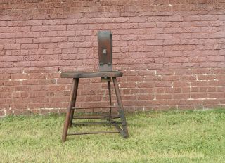 Late 1800s Wooden Cobbler Bench Leather Vice photo