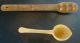 Antique Hand Carved Wooden Spoon And Another Unknown Wooden Dowel Pownder? Primitives photo 1