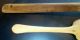 Antique Hand Carved Wooden Spoon And Another Unknown Wooden Dowel Pownder? Primitives photo 5