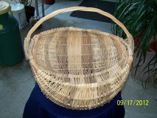 Antique Primitive Split Buttock Basket photo