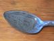 Old Gray Graniteware Soup Spoon W/heart Motif Primitives photo 1