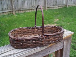 Old Vintage Basket Egg Gathering Basket ? photo