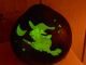 Handcrafted With Green Light Carved Gourd Witch On Broomstick Moon,  Stars,  Stain Primitives photo 1
