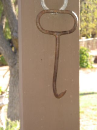Antique 1800 ' S Primitive Hay,  Meat Hook As A Rustic Plant Or Tack Hanger photo