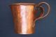 Antique Primitive Heavy Dovetailed Copper Cup Mug W/ Brass Seam & 2 Handles Primitives photo 2