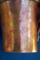 Antique Primitive Heavy Dovetailed Copper Cup Mug W/ Brass Seam & 2 Handles Primitives photo 4