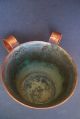 Antique Primitive Heavy Dovetailed Copper Cup Mug W/ Brass Seam & 2 Handles Primitives photo 5