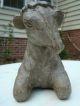 Antique Primitive Hand Carved Wood Sheep Paper Mache Mold Holiday Primitives photo 1