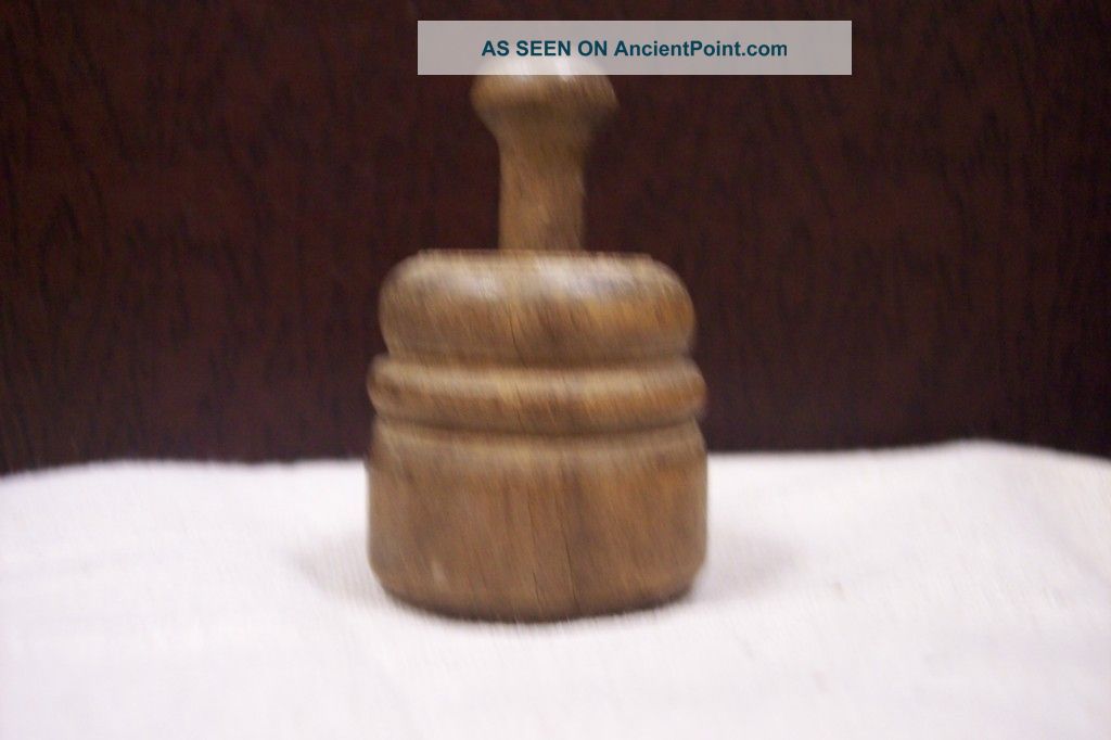Antique Wooden Butter Press /acorn Imprint Wood Casing Primitives photo