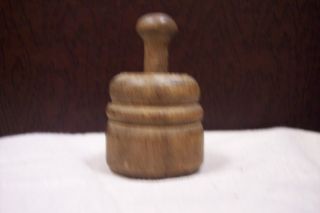 Antique Wooden Butter Press /acorn Imprint Wood Casing photo