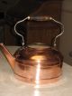 1920 ' S Copper Kettle With Wood Handle By Rome - Old & & Large Primitives photo 1
