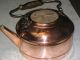 1920 ' S Copper Kettle With Wood Handle By Rome - Old & & Large Primitives photo 5