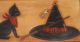 ~ Primitive ~ Hp Folk Art Black Cat ~witch Hat ~crow ~olde Salem ~ Stretcher Primitives photo 2