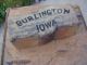 Collectible Antique Burlington,  Iowa Clay Brick~ Primitives photo 1