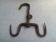 ※ 18th C Primitive Wrought Iron Herb Grappling Meat Hook Hanger Primitives photo 2