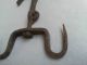 ※ 18th C Primitive Wrought Iron Herb Grappling Meat Hook Hanger Primitives photo 4