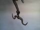 ※ 18th C Primitive Wrought Iron Herb Grappling Meat Hook Hanger Primitives photo 5