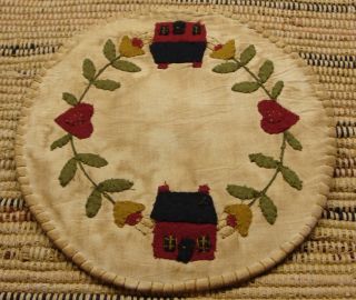 Primitive Hearts And Home Candle Table Mat photo
