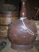 Olde Primitive/antique Leather Covered Cognac Bottle Primitives photo 2