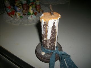 Not A Real Candle Has Glass Bottom,  Drips,  Looks Very Real Cannot Be Lit,  Deco photo
